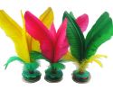 10 Pcs Colorful Feather Kick Shuttlecock Chinese Jianzi Sport; Random Color