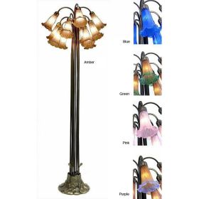 Tiffany-style Lily Green Floor Lamp