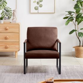 Lounge, living room, office or the reception area PVC leather accent arm chair with Extra thick padded backrest and seat cushion sofa chairs,Non-slip