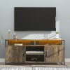 TV Stand ; Modern Wood Universal Media Console with Metal Legs; Home Living Room Furniture Entertainment Center; espresso