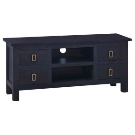 TV Stand Light Black Coffee 39.4"x11.8"x17.7" Solid Wood Mahogany