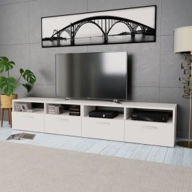 TV Cabinets 2 pcs Engineered Wood 37.4"x13.8"x14.2" White