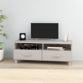 TV Stand HAMAR White 41.7"x15.7"x15.7" Solid Wood Pine