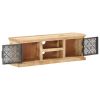 TV Stand with Steel Doors 47.2"x11.8"x15.7" Solid Wood Mango