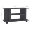 TV Cabinet with Castors Gray 31.5"x15.7"x15.7" Engineered Wood