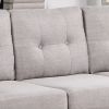 Dalia 97" Light Gray Linen Modern Sectional Sofa with Right Facing Chaise