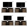 TV Stand ; Modern Wood Universal Media Console with Metal Legs; Home Living Room Furniture Entertainment Center; espresso