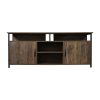 TV Stand ; Modern Wood Universal Media Console with Metal Legs; Home Living Room Furniture Entertainment Center; espresso