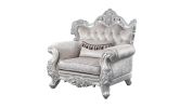 Melrose 3Pc Traditional Living room set in champagne with silver brush