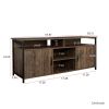 TV Stand ; Modern Wood Universal Media Console with Metal Legs; Home Living Room Furniture Entertainment Center; espresso