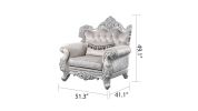 Melrose Traditional Style 5PC Living Room Set Made with Wood in Silver