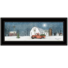 Trendy Decor 4U "Winter on The Farm" Framed Wall Art, Modern Home Decor Framed Print for Living Room