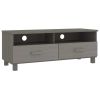 TV Stand HAMAR Light Gray 41.7"x15.7"x15.7" Solid Wood Pine