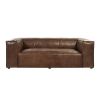 Faux Leather Upholstered Wooden Sofa, Brown