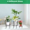 4Packs Iron Plotted Plant Stands Shelves Heavy Duty Round Flower Pot Holder Rack Home Yard Garden Patio D√©cor