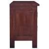 TV Cabinet Classical Brown 39.4"x11.8"x17.7" Solid Mahogany Wood