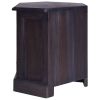 Corner TV Cabinet Light Black Coffee Solid Mahogany Wood