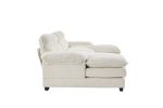 U-shaped profile sofa, including two single seats and two chaise, modular sofa, Chenille sofa,White