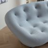 96.5"Modern Curved living room sofa ,gray