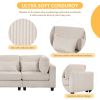 U_STYLE 5 Pieces L shaped Sofa with Removable Ottomans and comfortable waist pillows