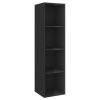 2 Piece TV Cabinet Set High Gloss Black Engineered Wood