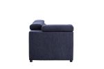 ACME Nekoda Storage Sleeper Sectional Sofa and Ottoman, Navy Blue Fabric 55520