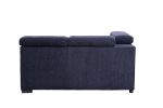 ACME Nekoda Storage Sleeper Sectional Sofa and Ottoman, Navy Blue Fabric 55520