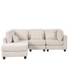 U_STYLE 5 Pieces L shaped Sofa with Removable Ottomans and comfortable waist pillows