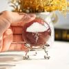 1pc Thunder Cloud Round Holiday Gift Desktop Home Creative Crystal Ball Small Ornaments, Living Room Bedroom Decoration Crafts, Home Decor,Christmas G