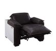 ACME Nernoss Power Motion Recliner, Dark Grain Brown Leather & Aluminum 59943