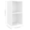 Wall-mounted TV Cabinets 4 pcs High Gloss White Engineered Wood