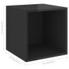 2 Piece TV Cabinet Set High Gloss Black Engineered Wood