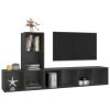 3 Piece TV Cabinet Set Gray Engineered Wood