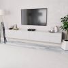 TV Cabinets 2 pcs Engineered Wood 47.2"x15.7"x13.4" High Gloss White