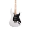 ST Stylish Electric Guitar with Black Pickguard White