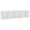 3 Piece TV Cabinet Set High Gloss White Engineered Wood