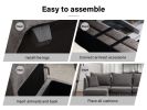 Modular Sectional Sofa, Convertible U Shaped Sofa Couch with Storage, 7 Seat Sleeper Sectional Sofa Set, Flexible Modular Combinations Fabric Couch fo