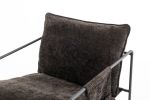 2 Sets 1 Case, Upholstered hanging armchair with arm pocket metal frame, crushed foam cushions and skin-friendly braid for living room and bedroom. Da