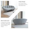 96.5"Modern Curved living room sofa ,gray