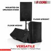 5 Core Karaoke Machine 200W Big Bluetooth PA System Powered DJ Singing Party Speaker w 2 Wireless Microphones Portable Large Professional Outdoor Soun