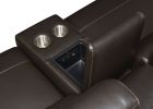 Leather Power Reclining Sectional - Top-Grain Leather, Transitional Styling, Espresso Color, Power Features, USB Charging