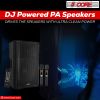 5 Core Karaoke Machine 200W Big Bluetooth PA System Powered DJ Singing Party Speaker w 2 Wireless Microphones Portable Large Professional Outdoor Soun