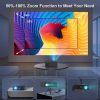 Projector with WiFi and Bluetooth; Projector 4K Support Native 1080P Projector; 5G WiFi FUDONI Outdoor Projector with 350 ANSI Max 300"Display(Shipmen