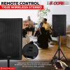 5 Core Karaoke Machine 200W Big Bluetooth PA System Powered DJ Singing Party Speaker w 2 Wireless Microphones Portable Large Professional Outdoor Soun