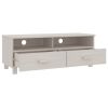 TV Stand HAMAR White 41.7"x15.7"x15.7" Solid Wood Pine