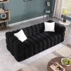 84.3 length ,35.83" deepth ,human body structure for USA people, marshmallow sofa,boucle sofa ,White color,3 seater