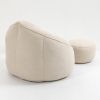 Bedding Bean Bag Sofa Chair High Pressure Foam Bean Bag Chair Adult Material with Padded Foam Padding Compressed Bean Bag With Footrest