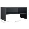 TV Cabinet High Gloss Black 31.5"x15.7"x15.7" Engineered Wood