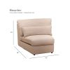 Hampshire Unbleached Linen Modular 4 Piece Sectional