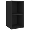 4 Piece TV Cabinet Set Black Engineered Wood